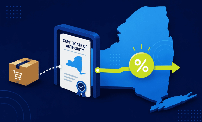 Certificate to New York Sales Tax