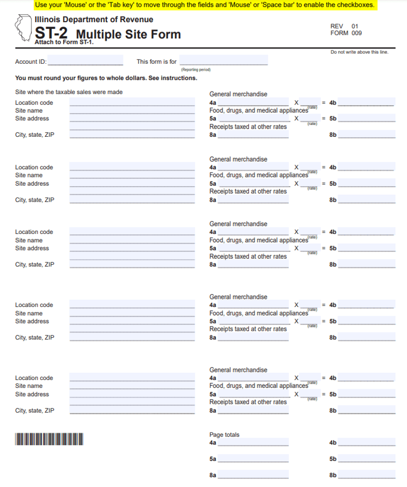 Illinois’ ST-2 form